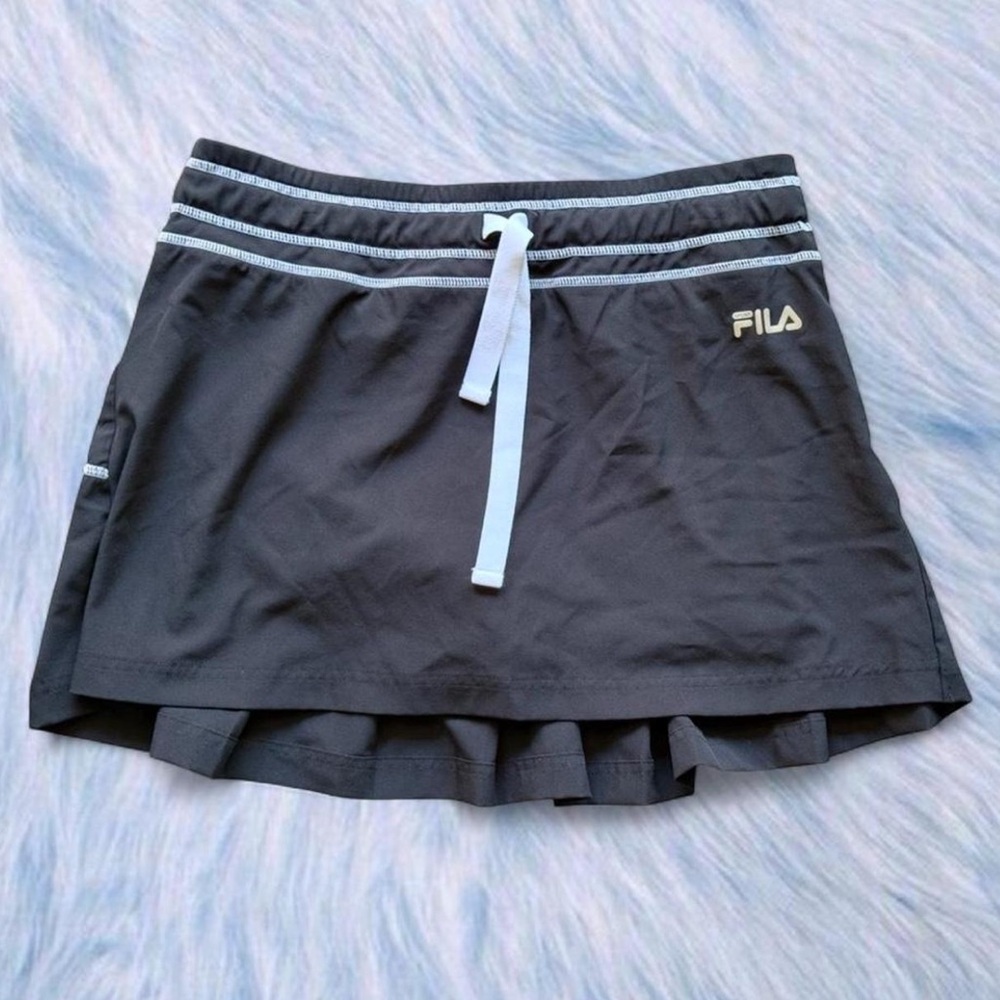FILA Sport Black Pleated Mini Skort Tennis Golf Pickleball Shorts - Size Medium
